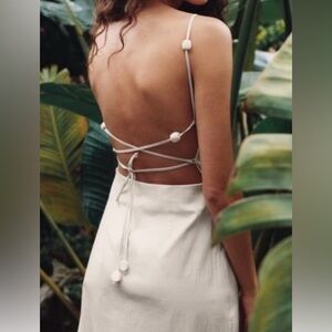 ZARA Open Back Cotton Dress